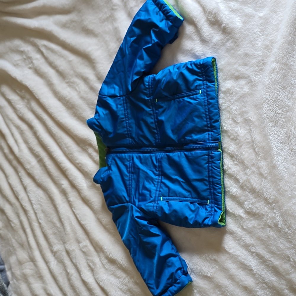 Blue jacket with soft green interior Size 12‎ months